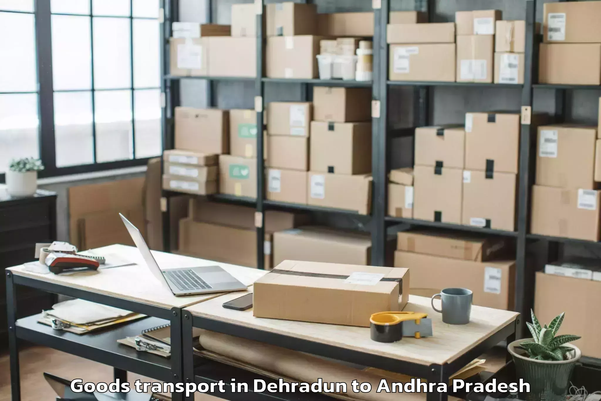 Book Dehradun to Mandavalli Goods Transport